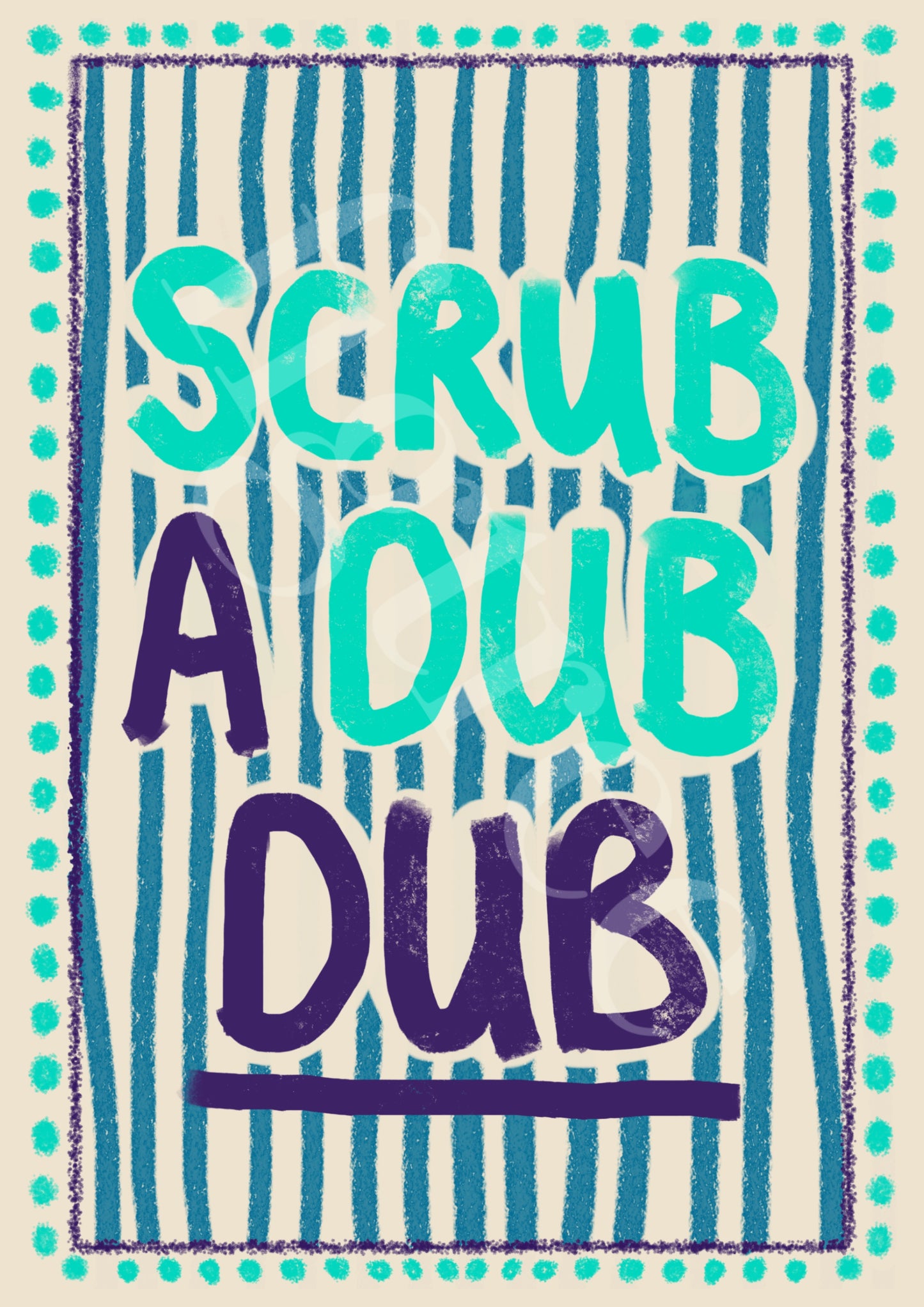Scrub A Dub Dub Wall Print