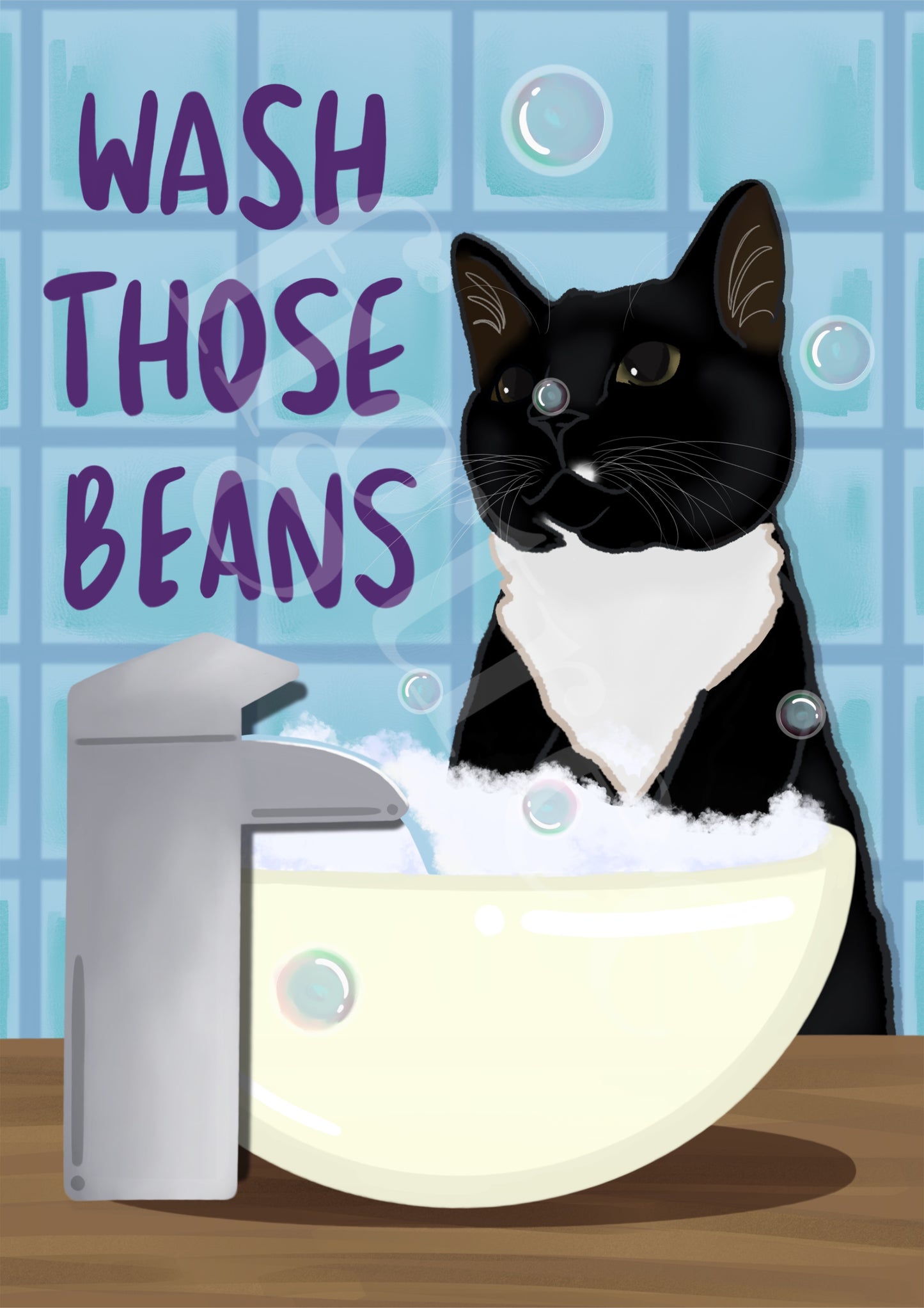 Wash Those Beans Wall Print