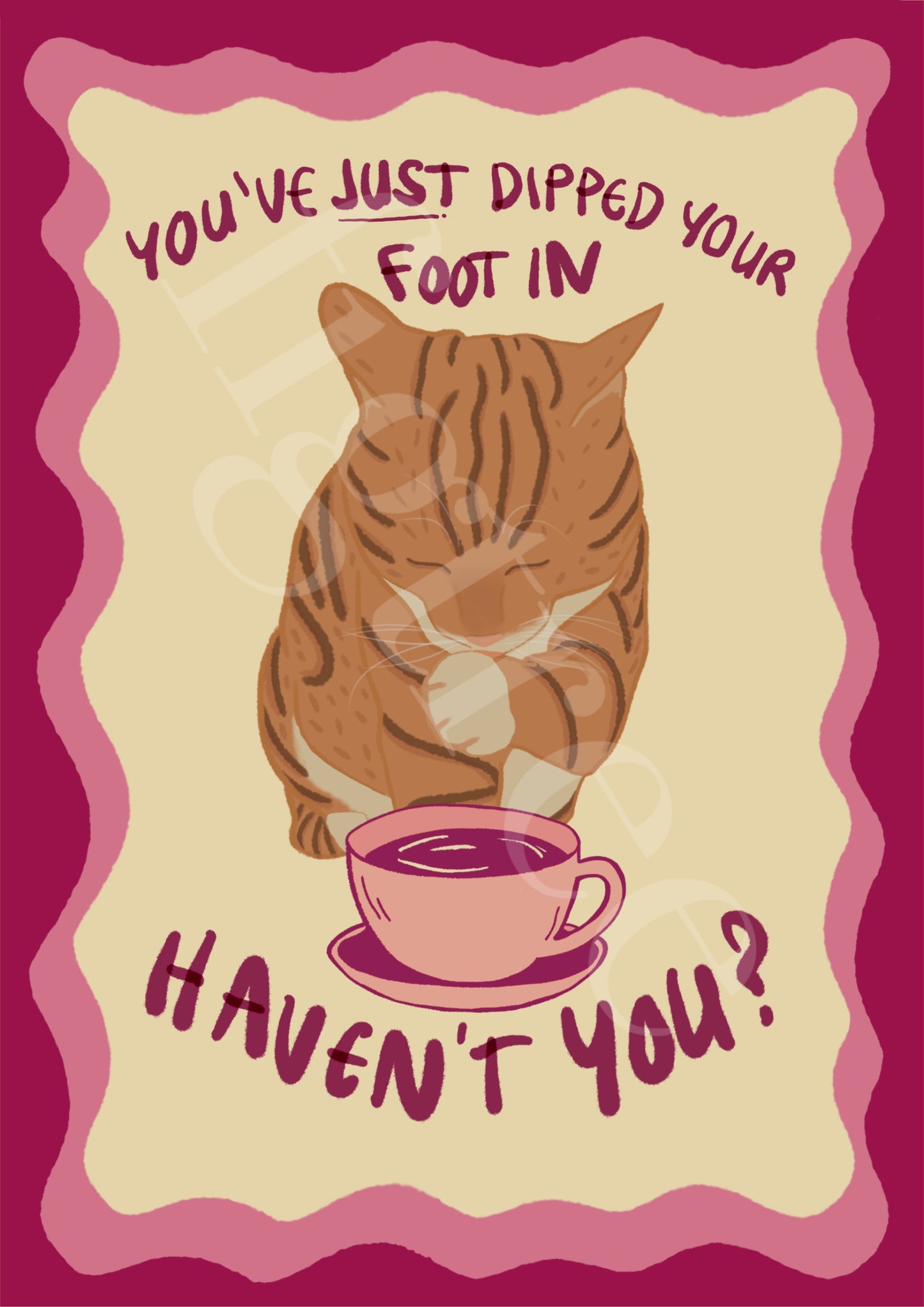 You've Just Dipped Your Foot In Wall Print - Pink
