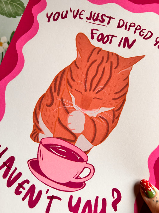 You've Just Dipped Your Foot In Wall Print - Pink