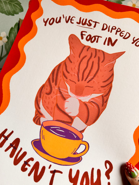 You've Just Dipped Your Foot In Wall Print - Orange