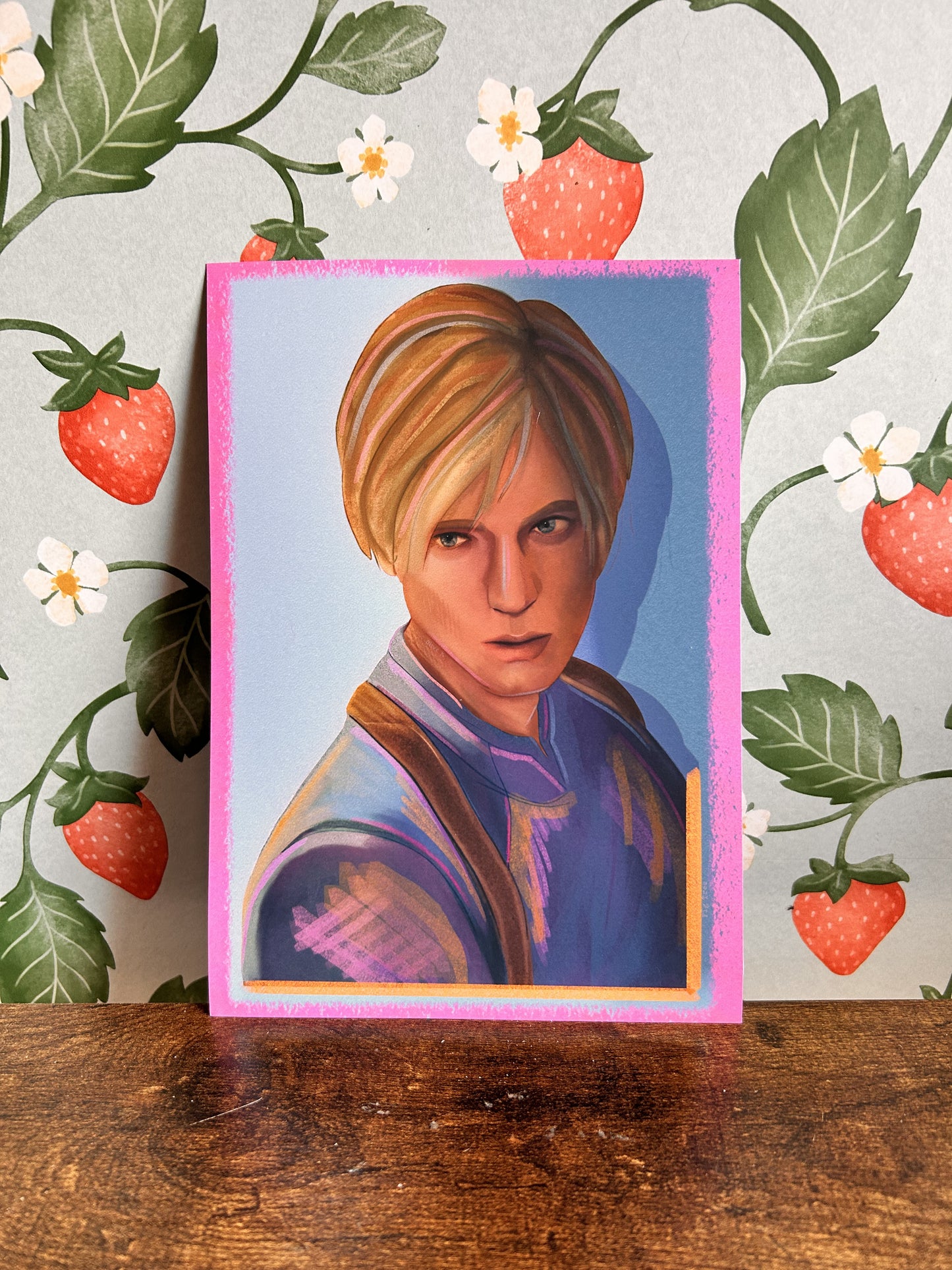 Resident Evil 4 Leon Kennedy Pastel Print, A4/A5