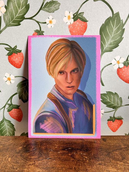 Resident Evil 4 Leon Kennedy Pastel Print, A4/A5
