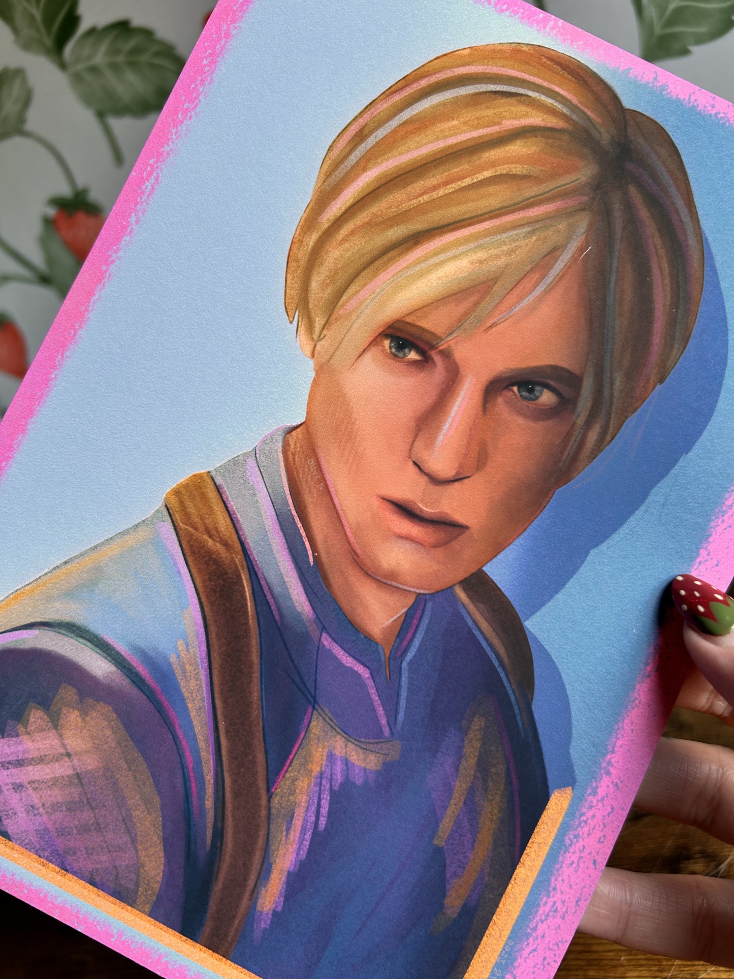 Resident Evil 4 Leon Kennedy Pastel Print, A4/A5