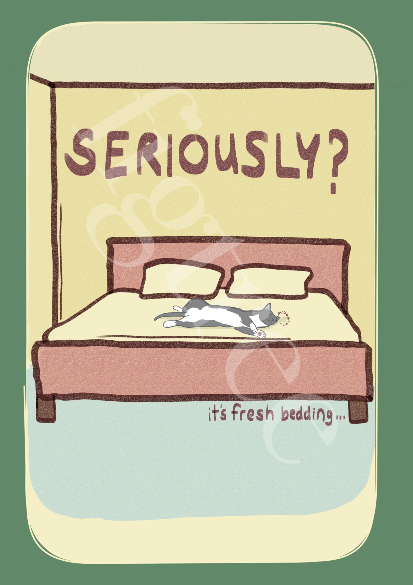 Seriously? It's fresh bedding.. Wall Print