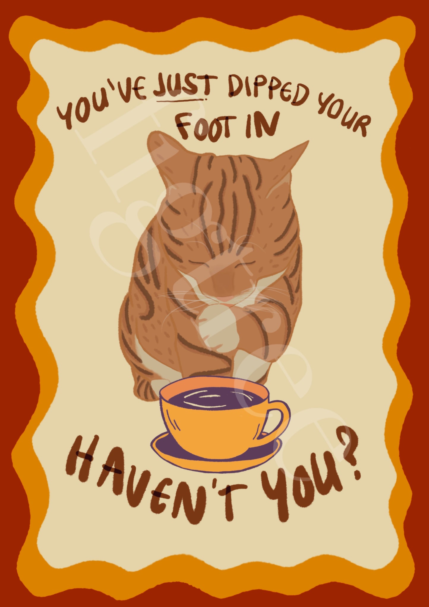 You've Just Dipped Your Foot In Wall Print - Orange