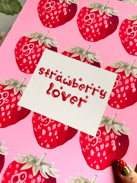 Strawberry Lover Wall Print