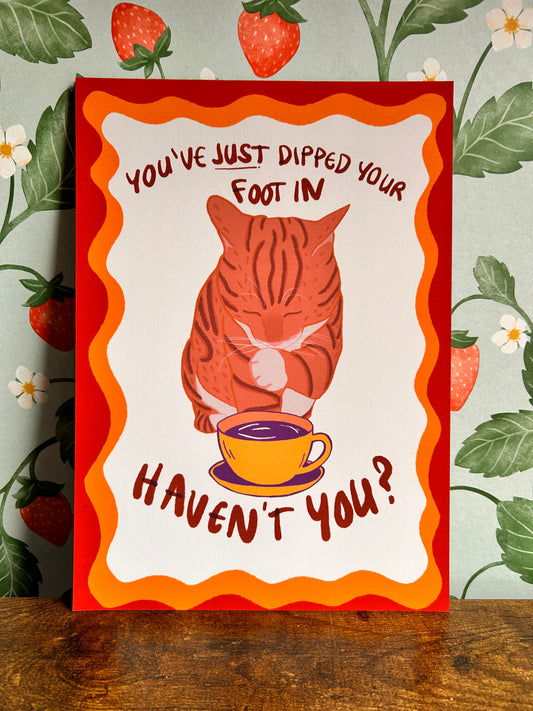 You've Just Dipped Your Foot In Wall Print - Orange