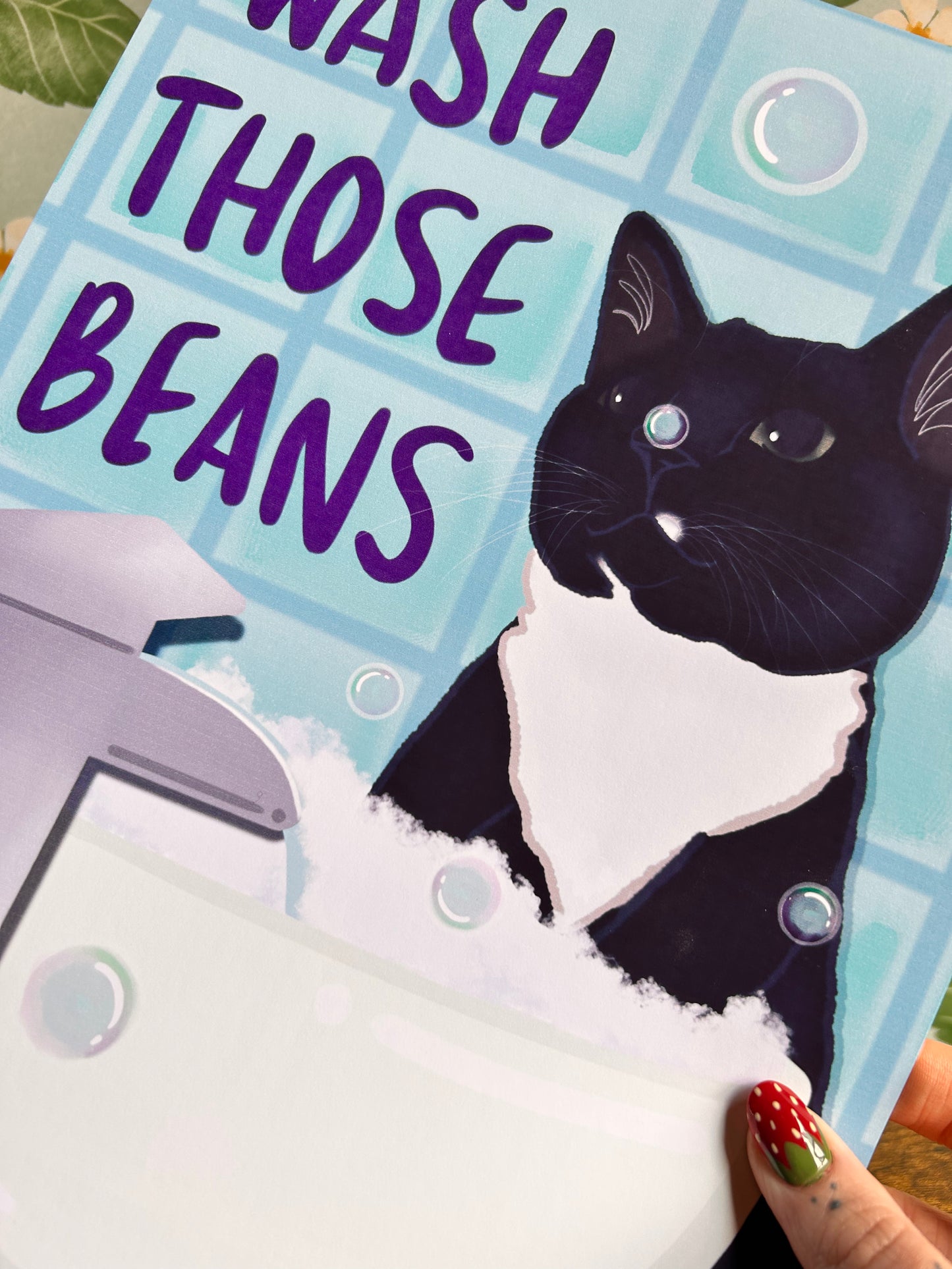 Wash Those Beans Wall Print
