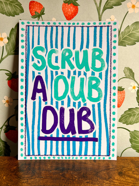 Scrub A Dub Dub Wall Print
