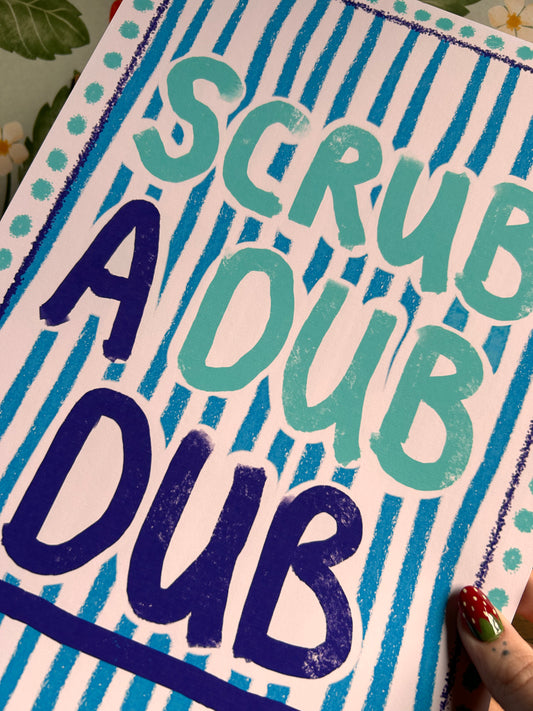 Scrub A Dub Dub Wall Print