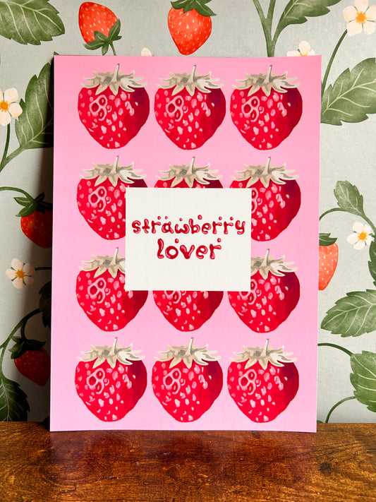 Strawberry Lover Wall Print